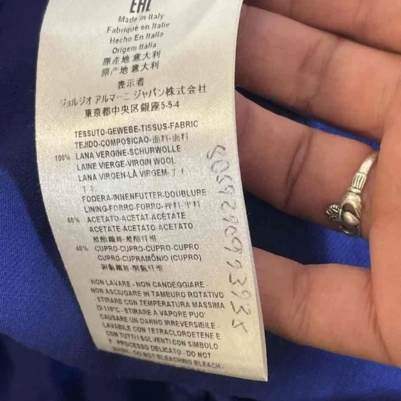 Giorgio Armani Men's Royal Blue Dress Pants